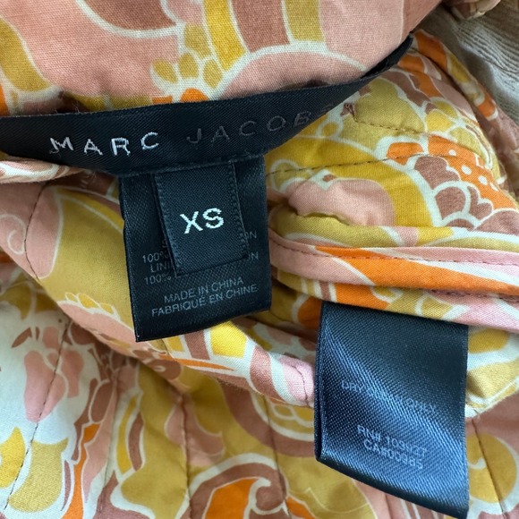 Marc Jacobs Mandarin Corduroy Quilted Frog Closure Jacket Paisley Lining XS - Picture 6 of 9